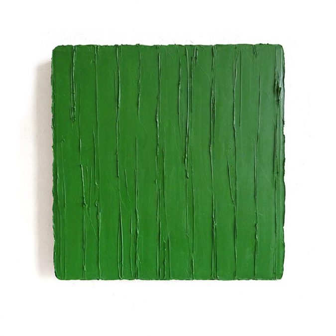 "Dunkelgrün" 2014, Öl auf Leinwand, 40 x 40 cm