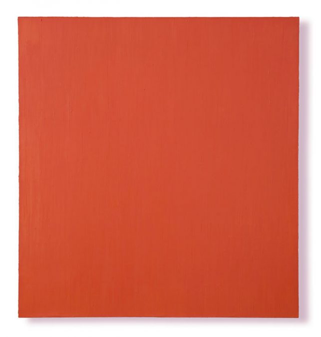 "Rotorange" 2001, Öl auf Leinwand, 148 x 138 cm