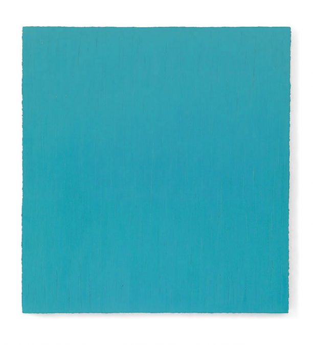 "Widerschein III (Blaugrün) 2010, Öl auf Leinwand, 150 x 140 cm