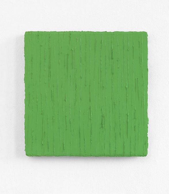 "Grasgrün" 2013, Serie: Widerschein I, Oel auf Leinwand, 50 x 50 cm