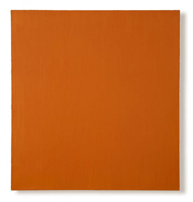 "O.T. (Orange) 2004, Öl auf Leinwand, 139 x 135 cm