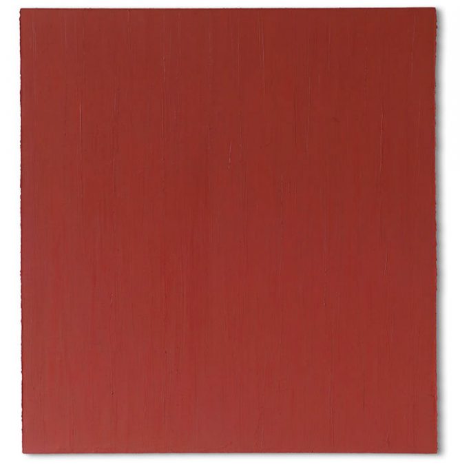 "Stumpfes Rot" 2003, Öl auf Leinwand, 148 x 139 cm